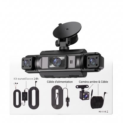 Dashcam 4 canaux installation kit hardwire