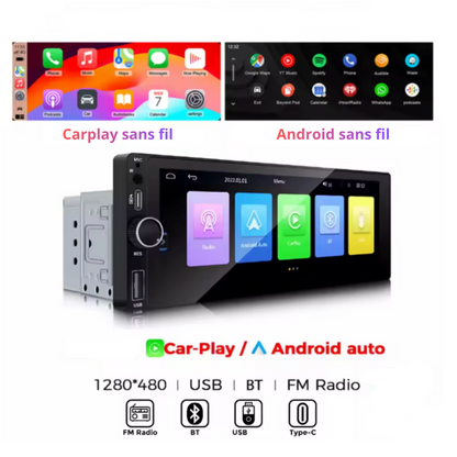 Autoradio CarPlay Android Auto 6,86 pouces remplacement tableau de bord