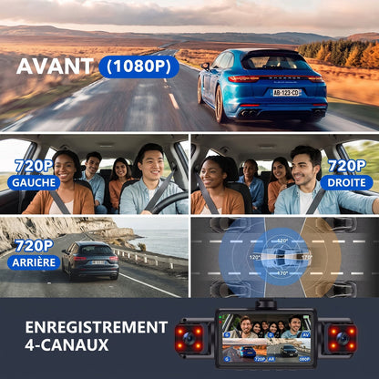Caméra arrière étanche incluse dans le kit dashcam 4 canaux WiFi 6