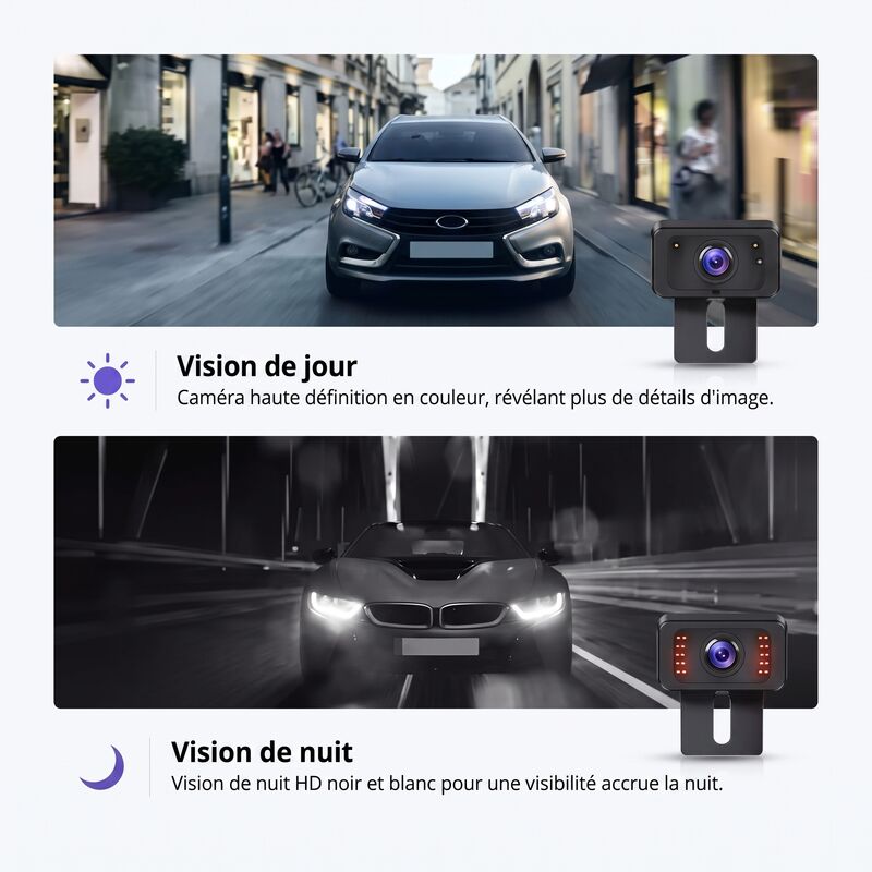 Image de la caméra de recul de jour et de nuit