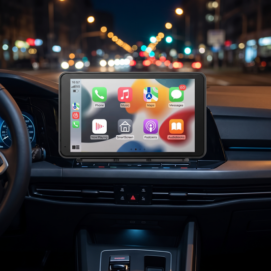 Écran CarPlay voiture 7 pouces Android Auto GPS portable