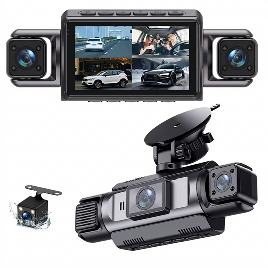 Dashcam voiture 360° 4 canaux Full HD WiFi — MyCarConnect