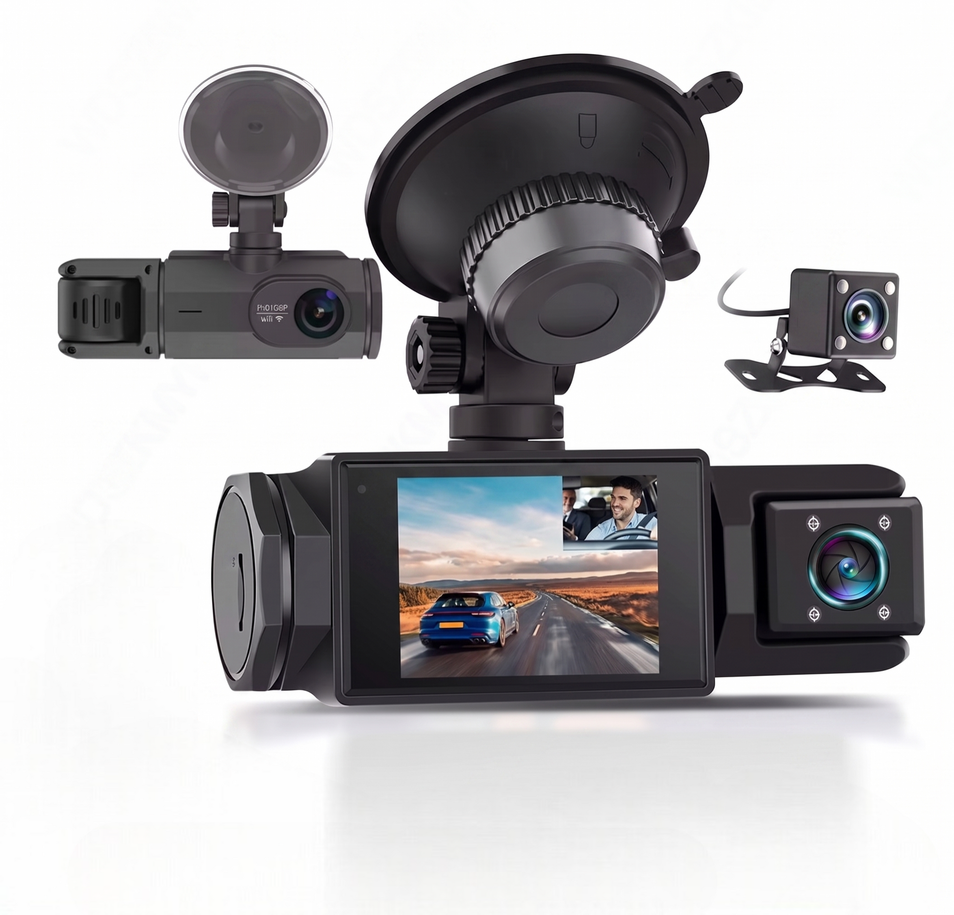Dashcam 2 canaux WiFi Full HD VTC et familles