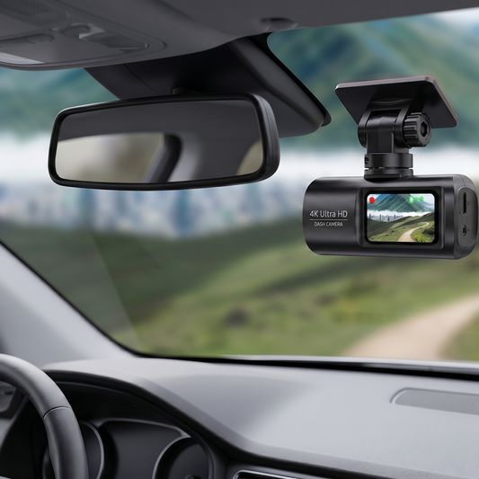 Dashcam voiture 4K double objectif vision nocturne HDR