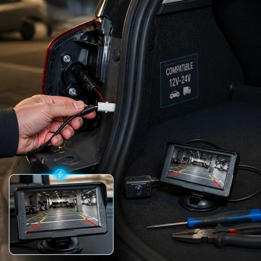 Pose du kit caméra de recul sans fil, étape par étape